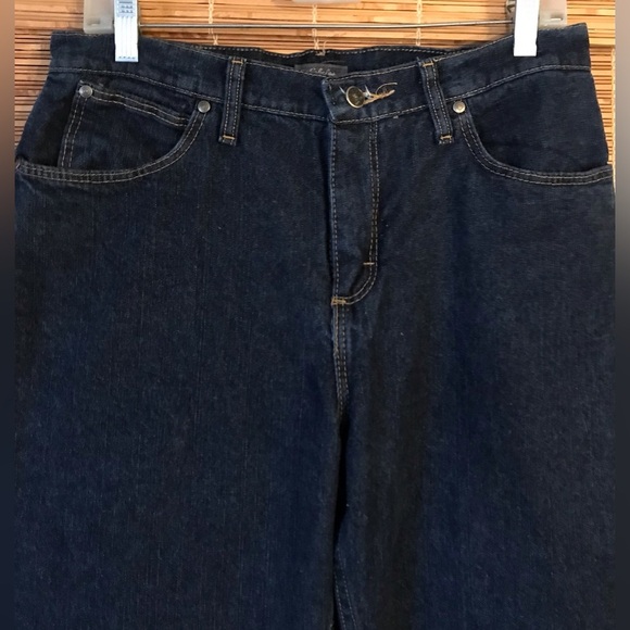 Cabela’s Flannel lined Denim Jeans Polka Dot Size Lining Size 8 Long - Picture 3 of 10